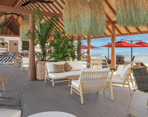 度假島自由活動 (AI餐飲計畫)→自由安排度假時光,不論是到公共泳池欣賞絕美日落還是到池畔酒吧chill一杯都好棒!!